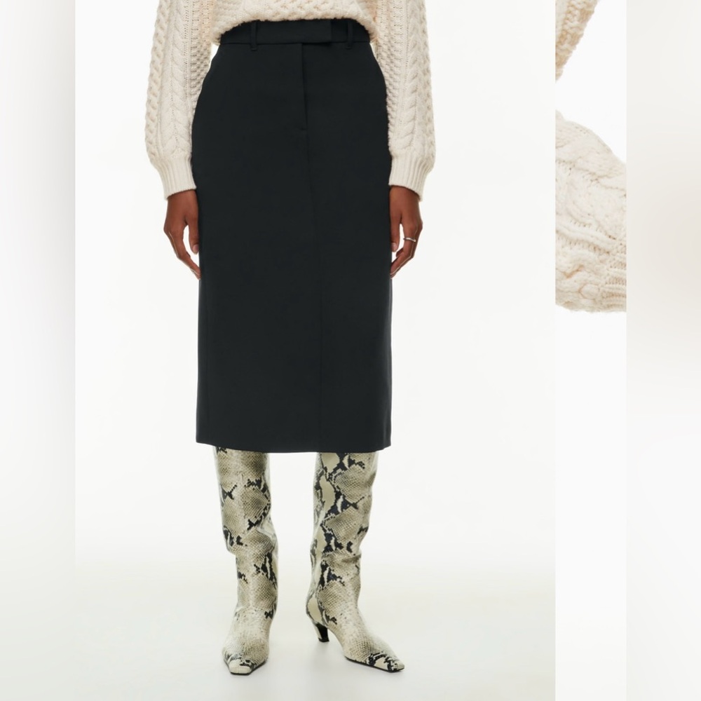 Aritzia Black Midi Pencil Skirt
